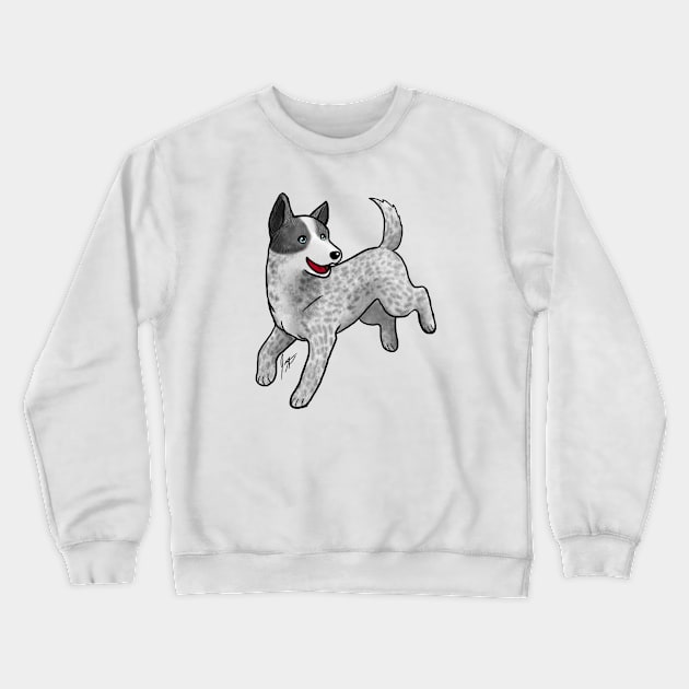 Dog - Australian Shepherd - Blue Mottle Crewneck Sweatshirt by Jen's Dogs Custom Gifts and Designs